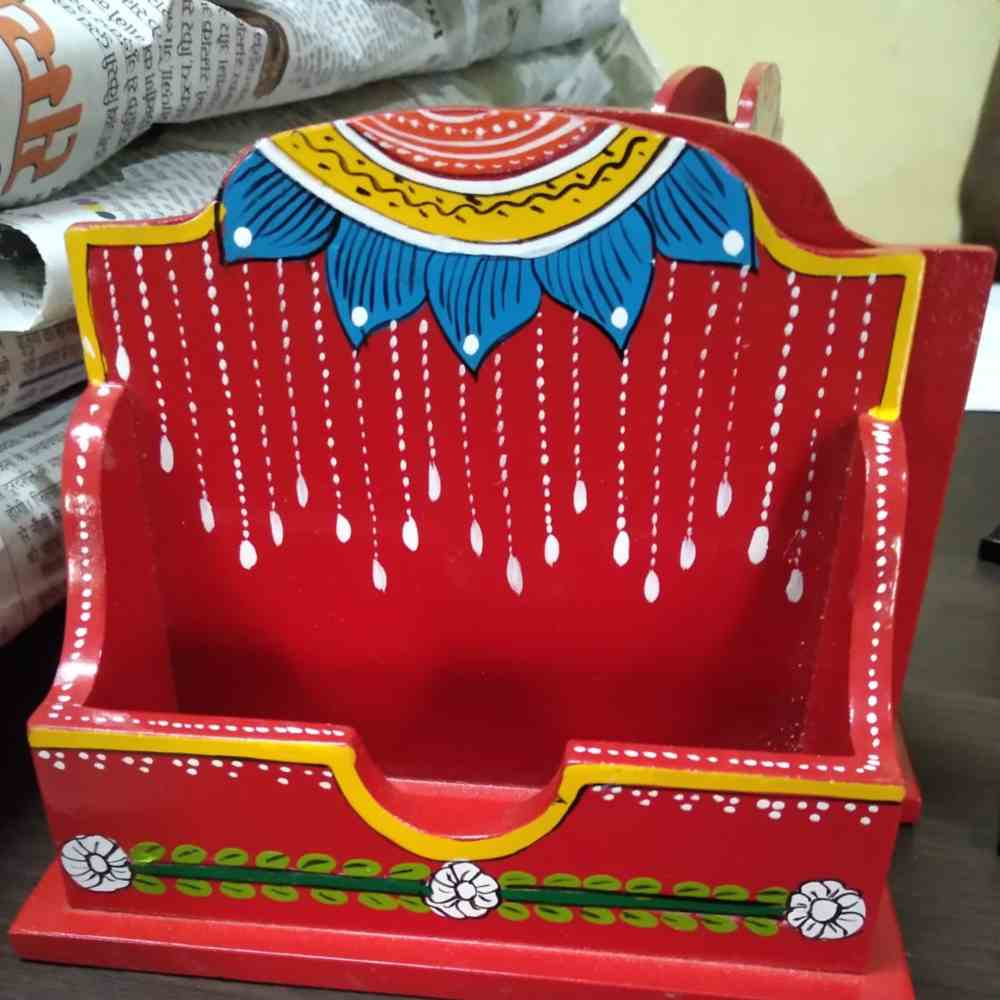 Tussar Saree with Madhubani Bride, Doli, and Kaahar Painting